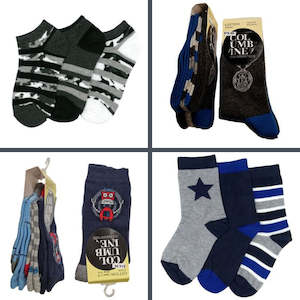 Shoe: Socks - Columbine 3 Pack Cotton Boys