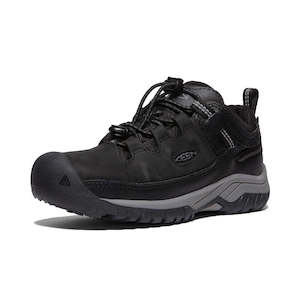 Shoe: Keen Youths Targhee Low Waterproof Hiker Black/Steel Grey