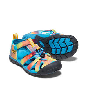 Shoe: Keen Big Kids - Seacamp II CNX Vivid Blue Original Tie Dye