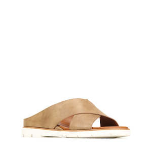 Shoe: Los Cabos Abby Women's Slide Cross Over Sandal Sandstone