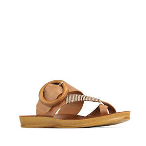 Shoe: Los Cabos Dama Brandy Brown Light Flexible Sandal Jandal