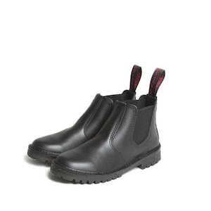 Mckinlays Hunter Pull On Kids Boots  Black Leather