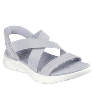 Skechers Womens Slip Ins Sandals Go Walk Flex Glimmer Up Grey