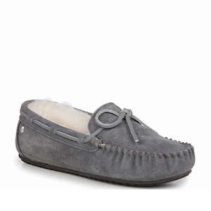 Shoe: Emu - Amity Moccasin Slipper - Charcoal Grey