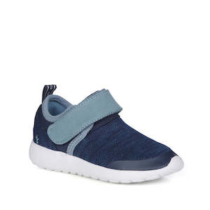 Shoe: EMU - Kids Ando Velcro Trainer Navy Wool Fabric