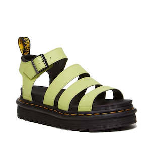 Shoe: Dr Martens Blaire Lime Green Athena 3 Strap Sandal