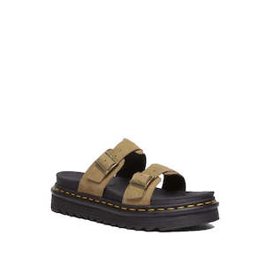 Shoe: Dr Martens - Myles Savannah Tan 2 Bar  Sandal Tumbled Nubuck