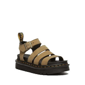 Dr Martens Blaire Savannah Tan Tumled Nubuck 3 Strap Sandal