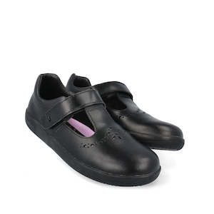 Bobux Kid+ Flurry  Mary Jane Black Leather School Shoe