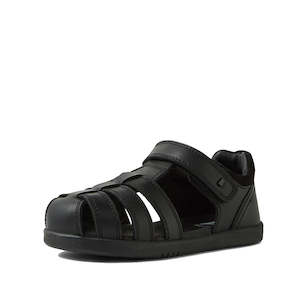 Bobux Kid+ Roam Black School Leather Sandal Closed Toe