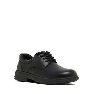 Clarks Dynamo Black Leather Lace Up School Shoe E Average Width