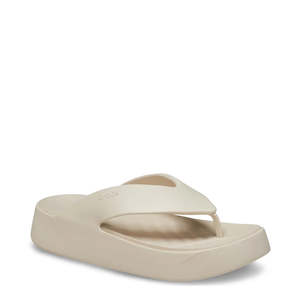 Crocs - Womens Getaway PLATFORM Flip Sandal Stucco Off White