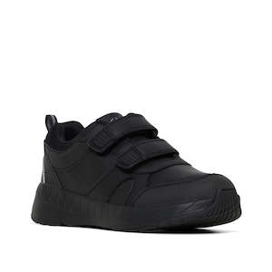 Clarks Kids Hustle Black School Trainer