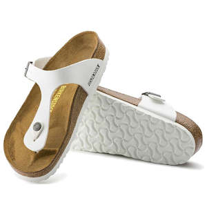 Birkenstock Gizeh Womens Birko Flor White Regular Width