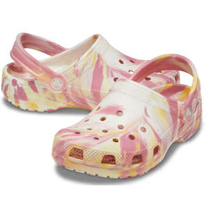 Crocs Kids - Youths Glow Marbled Classic Clog Daylily Pink  Multi