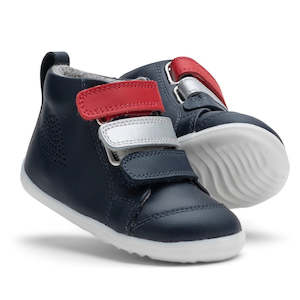 Shoe: Bobux IWalk IW Hi Court SWITCH Toddlers Leather Boot  Navy NOT RETURNABLE