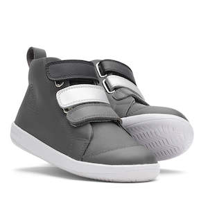 Shoe: Bobux Kids Plus KP SWITCH Hi Court Smoke Grey LAST ONE SIZE EU 28