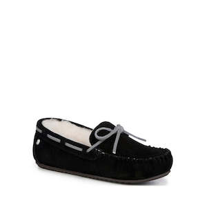 Shoe: Emu - Amity Moccasin Slipper - Black - W10555