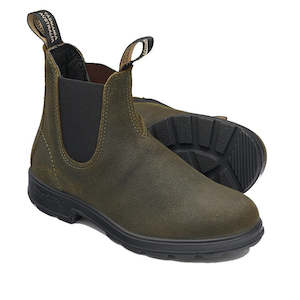 Shoe: Blundstone 1615 Chelsea Suede Boot  Dark Olive Green