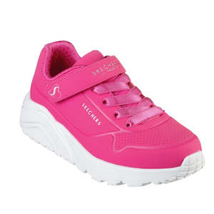 Skechers Kids Uno Lite Hot Pink Hook & Loop Trainer