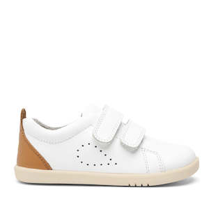 Bobux - Iwalk Grass Court Sneaker White  Caramel