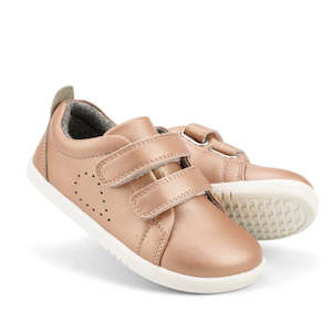 Shoe: Bobux Iwalk Grass Court Rose Gold Leather Trainer 633749