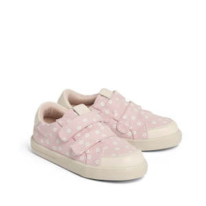 Shoe: Pretty Brave Otto Organic Canvas Trainer With Leather Toe Buffer Mini Daisy