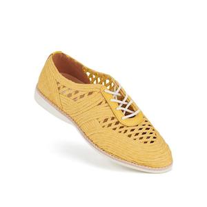 Rollie Womens Derby Open Weave Sunshine Yellow   Trainer