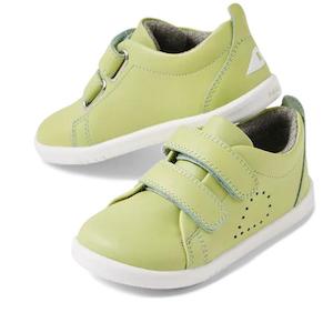 Bobux Iwalk Grass Court Shadow Lime Leather Trainer 640517