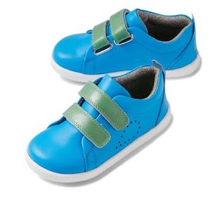 Bobux Iwalk Grass Court Brilliant Blue Leather Trainer 640512