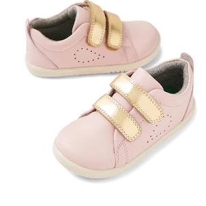 Bobux Iwalk Grass Court Ballet Pink Leather Trainer 640518