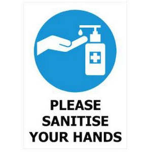 Work clothing: Please Sanitize Your Hands  Signs