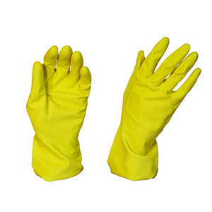 Work clothing: Silverlined Yellow Rubber Gloves