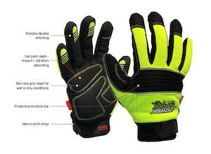 Work clothing: Esko Powermaxx Hi-Vis Mechanics Glove