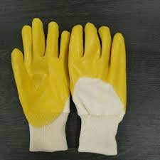 Work clothing: Lightweight Nitrile Palm Yellow Ansell Glove  - sz10