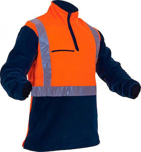 Work clothing: Caution D/N Polarfleece 1/2 zip Tunic 380gm - King Size