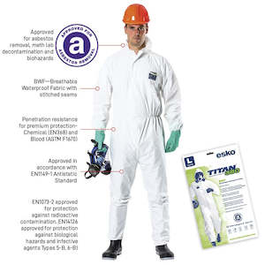 Work clothing: Titan Disposable Waterproof Coveralls