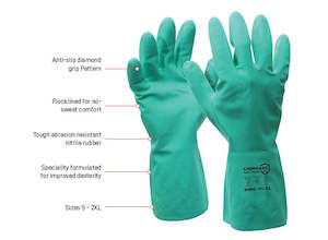 Work clothing: Chemgard 33cm Nitrile Gauntlet Glove