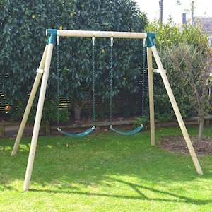 High Flyer 2-Station Timber Swing Set