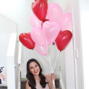 Heart shaped helium balloon