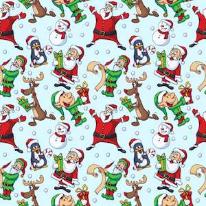 Santa and Elf - Cotton Spandex - 250g 50cm