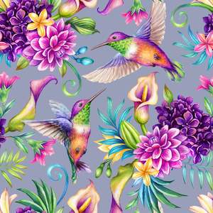 Purple Green Bird  - Custom Pre-order