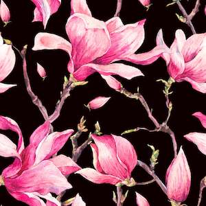 Custom Print: Pink Flower on Black    - Custom Pre-order