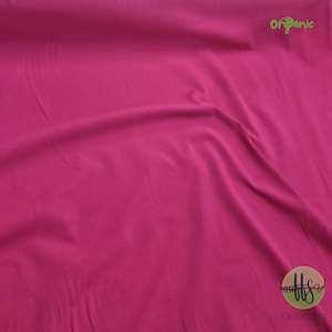 Cotton Spandex Plain: Bright Pink -ORGANIC Cotton Spandex- 200g