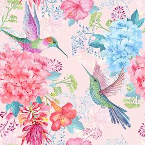 Prints: Pink Bird  - 50 cm