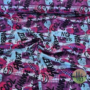 No Limits Graffiti Art- Cotton Spandex 215g