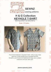 Sew Nz Patterns: H & G Keyhole T-shirt: 1-10 years