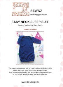 Easy Neck Sleepsuit : 0-9 months