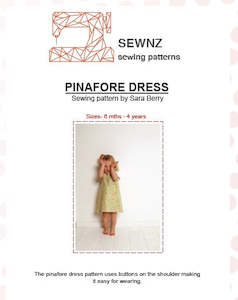 Sew Nz Patterns: Pinafore Dress : 6months-4 years