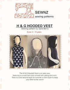 Sew Nz Patterns: Hooded Vest : 2-10 years